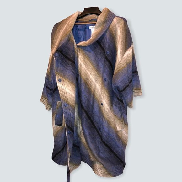 Jessica London Plus Heavy Double Breasted Thick Poncho Dress Coat. Thick Warm - Picture 9 of 14